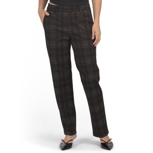 MAISON D'AMELIE Black/rust Knit Straight Leg Pants - Picture 1 of 2